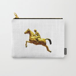Horse Rider Gold Carry-All Pouch