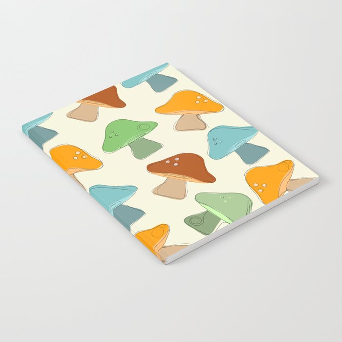 Mushroom Pattern Multicolored |  Notebook