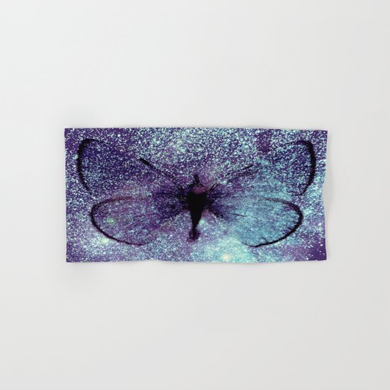 Celestial Butterfly Lavender Aqua Hand & Bath Towel