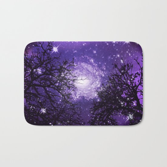 Trees, Stars and Lavender Skies Bath Mat