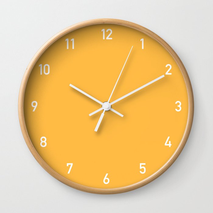 Clock numbers amber Wall Clock