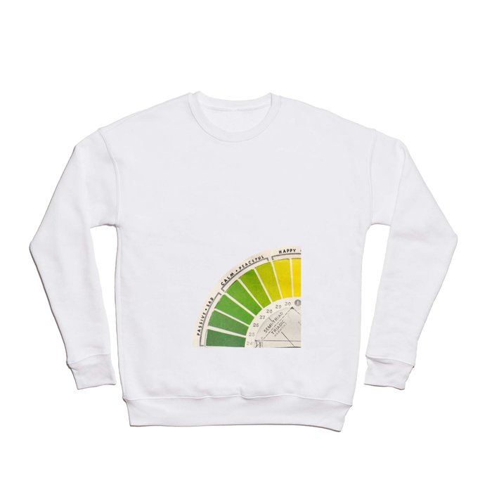 Vintage Color Wheel - Art Teaching Tool - Rainbow Mood Chart Pride Crewneck Sweatshirt