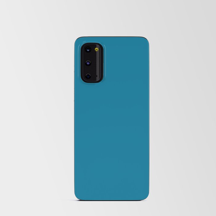 Dark Blue Solid Color Pairs Pantone Bluejay 17-4427 TCX Shades of Blue Hues Android Card Case