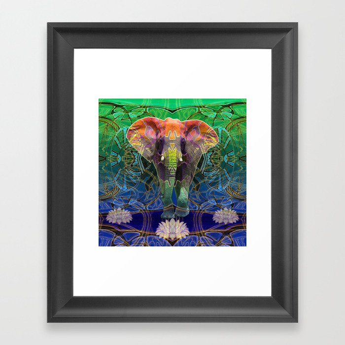 Wandering Elephant Framed Art Print