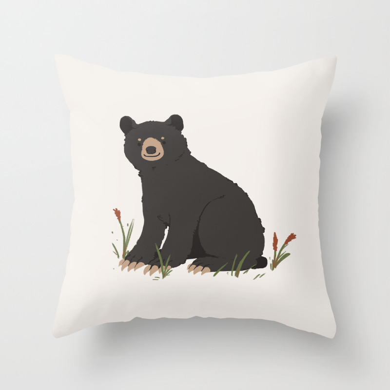 Black Bear Throw Pillow By Gwenwood Society6