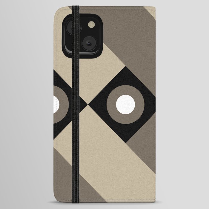 gray colored geometric pattern  iPhone Wallet Case