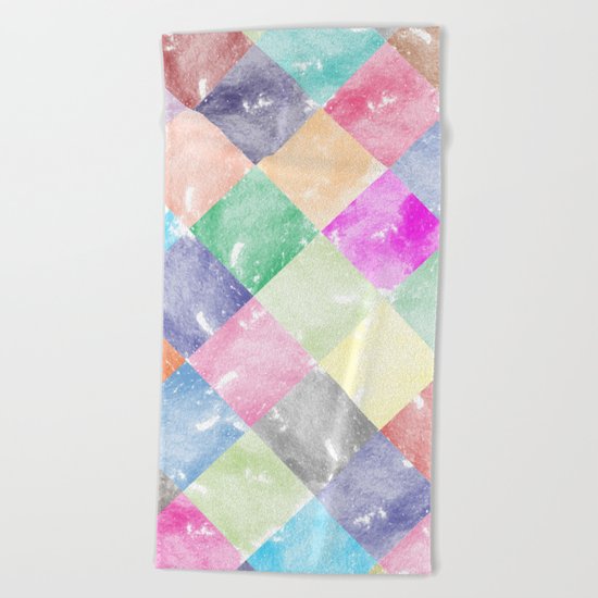 Colorful geometric patterns II Beach Towel