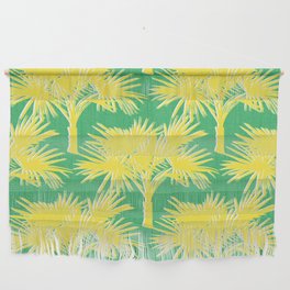 70’s Palm Springs Yellow on Kelly Green Wall Hanging