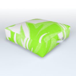 Green Wave Grunge Outdoor Floor Cushion