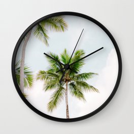 For the love of palm trees | Dominican Republic travel photography print | Summer time Wall Clock