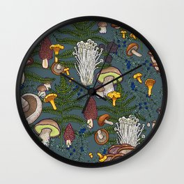 mushroom forest Wall Clock