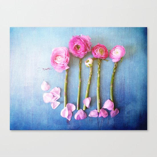 Wild Flowers and Spring Asparagus Canvas Print