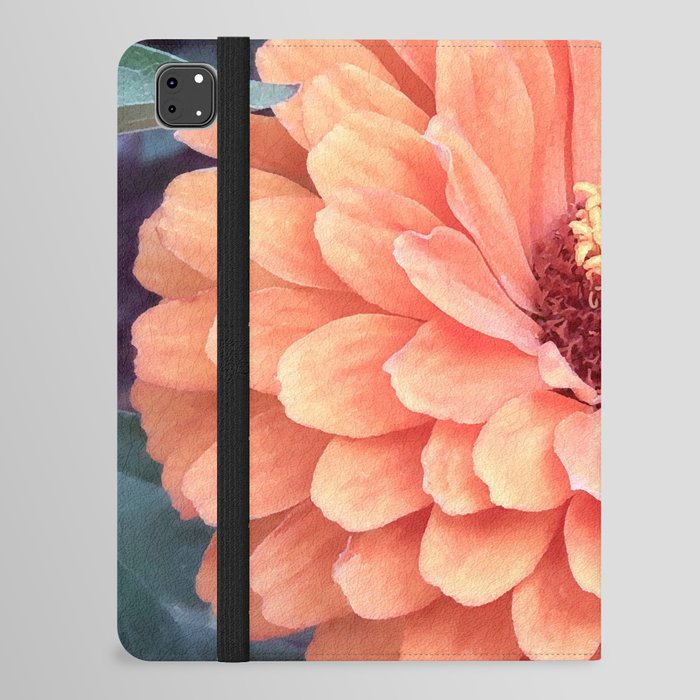 Coral Chrysanthemum flower iPad Folio Case