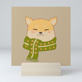 Cozy Shiba Inu Mini Art Print
