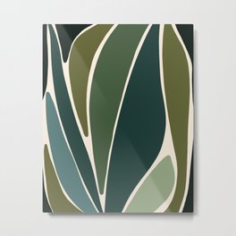 Evolve - Modern Abstract Print Metal Print | Abstractdrawing, Abstractprint, Abstractart, Leaf Print, Organic, Springart, Modernprint, Graphicdesign, Springdesign, Aliciabock 