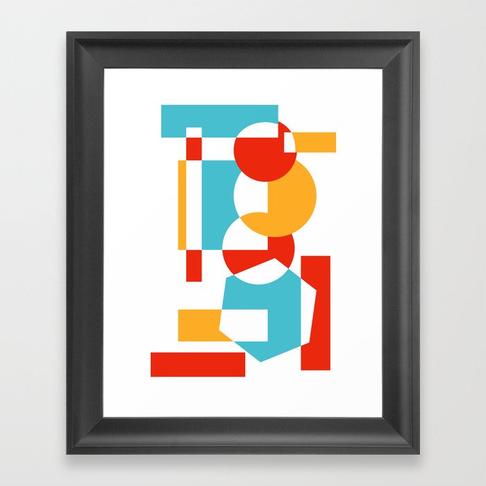 Modern Geometric Shape Artwork Framed Art Print