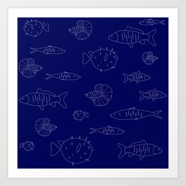 Fish Print Art Print