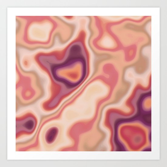 Fractal Marble Art Print