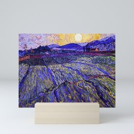 Lavender Fields with Rising Sun by Vincent van Gogh Mini Art Print