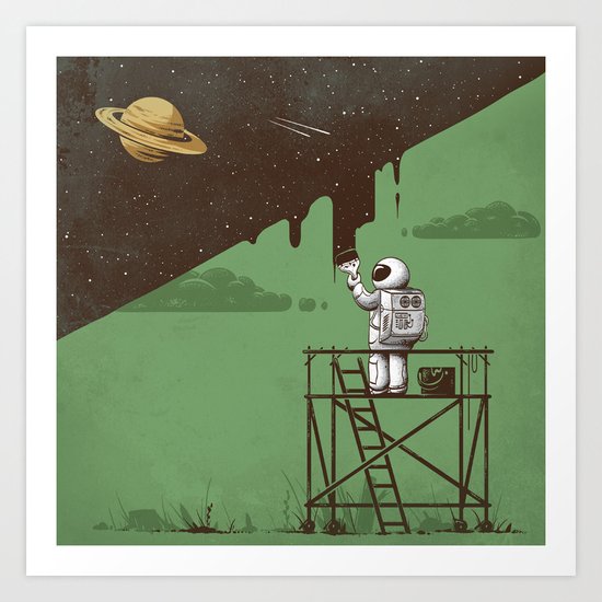 Painting Night Art Print