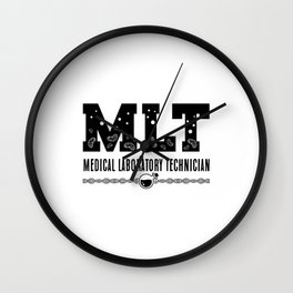 MLT Medical Laboratory Technician Science Lab Tech Wall Clock