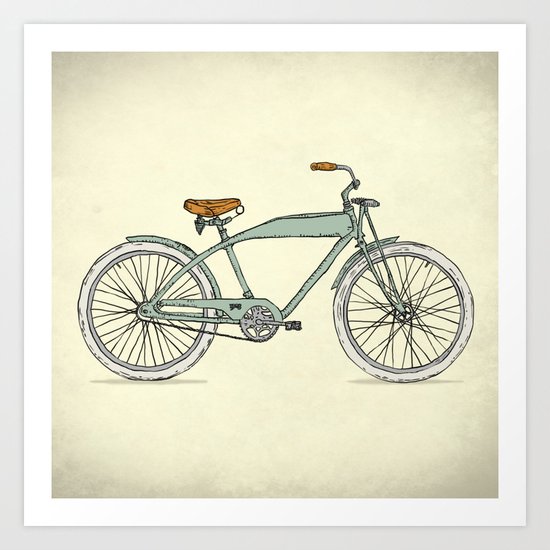 Retro-bicycles (1903) Art Print