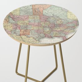 Old road map of the united states of america Side Table