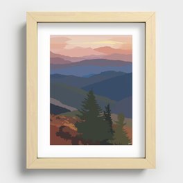 Mountain View Recessed Framed Print