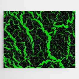 Cracked Space Lava - Green Jigsaw Puzzle