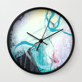 Ice Wind - Square Abstract Expressionism Wall Clock