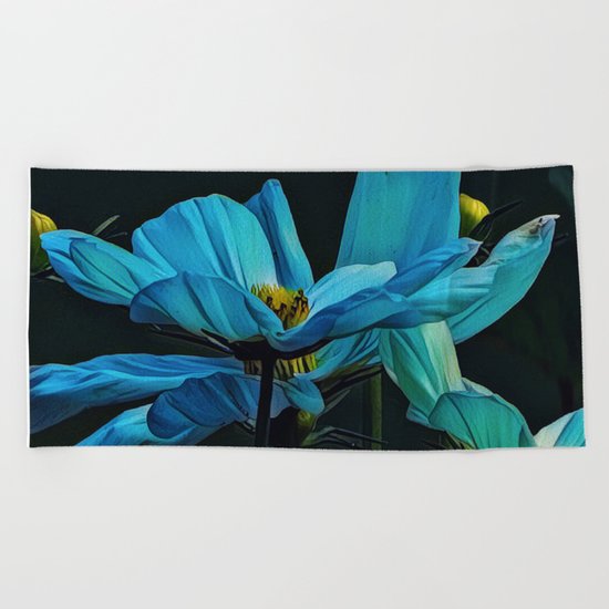Cool Blue Comos Beach Towel