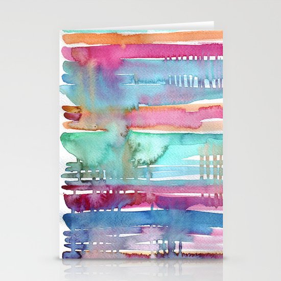 Water Stripes Stationery Cards