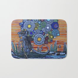 Flowers for Bella Bath Mat | Mouse, River, Leaf, Orange, Animal, Colorful, Boat, Collage, Glass, Water 
