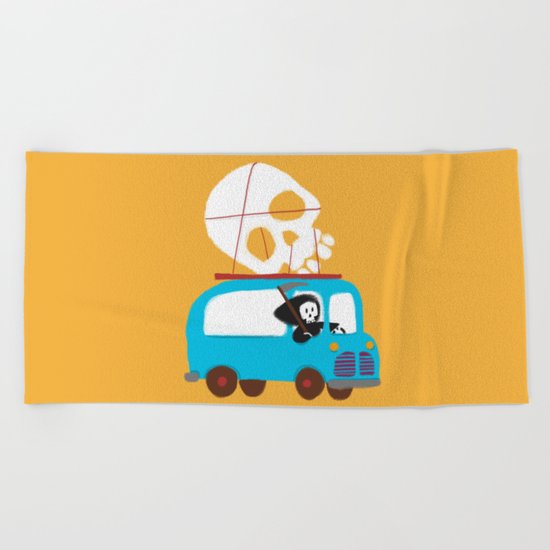 Death on wheels Beach Towel