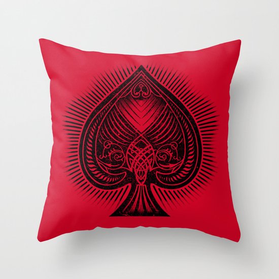 Lucky Spade Throw Pillow