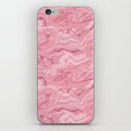 Glam Pink Agate Swirl Texture iPhone Skin