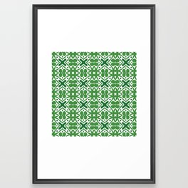 Seamless tile pattern lieaves Framed Art Print