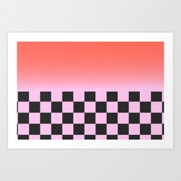 Gradient Checker Art Print