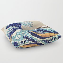 Katsushika Hokusai The Great Wave Off Kanagawa Floor Pillow