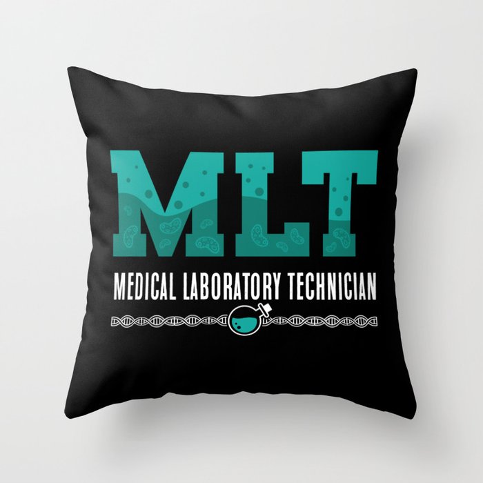Lab Tech MLT Medical Laboratory Technician Science Throw Pillow