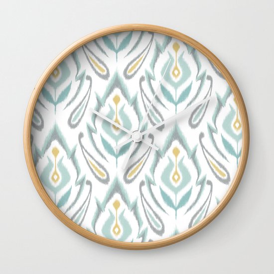 Soft Ikat Wall Clock