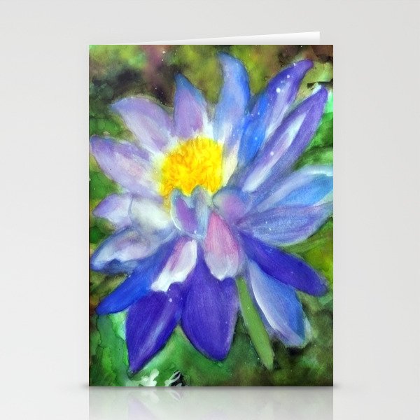 Blue Violet Lotus flower Stationery Cards