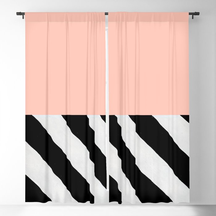 PARALLEL_LINES_PINK_PASTEL Blackout Curtain