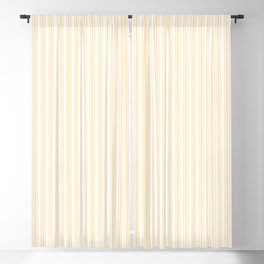 Classic Small Buttercup Yellow Pastel Butter French Mattress Ticking Double Stripes Blackout Curtain