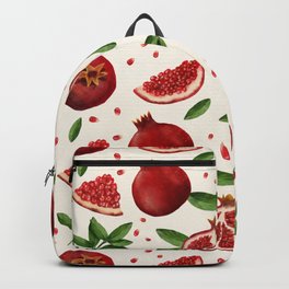 Pomegranates and Seeds Backpack | Persephone, Mythology, Foodie, Pomegranates, Fruit, Autumn, Organic, Digital, Curated, Winter 