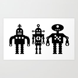 Three Robots by Bruce Gray Art Print