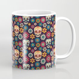 Day Of The Dead Pattern | Dia De Los Muertos Skull Coffee Mug