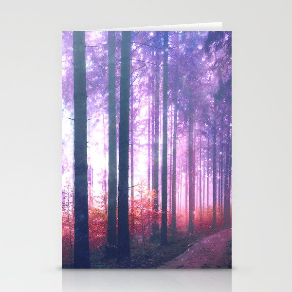 Woods in the outer space Stationery Cards