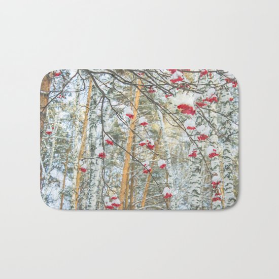 Winter Rowan and birchs Bath Mat