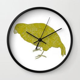 Kakapo Says Hello! Wall Clock